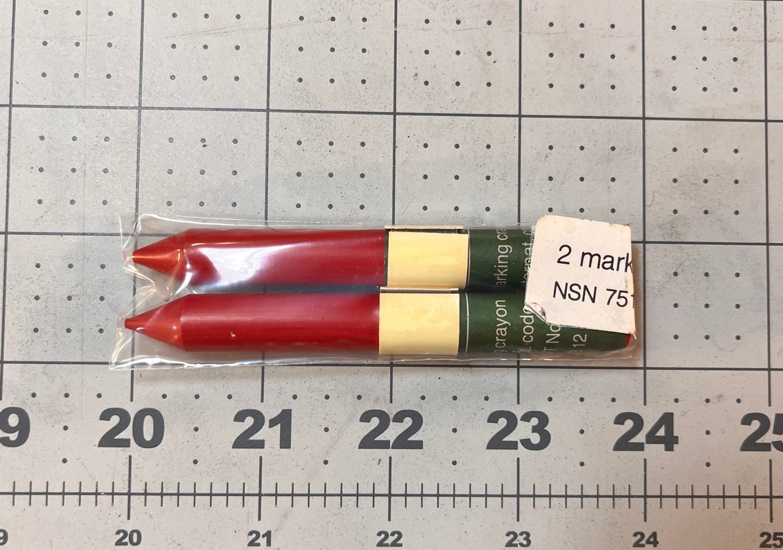 Military Marking Crayon 2 Pack NSN 7510-12-120-9355 - Image 2